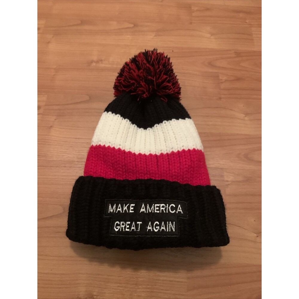 Unbranded Adult "Make America Great Again"Faux Fur Lined Toboggan Hat Beanie
